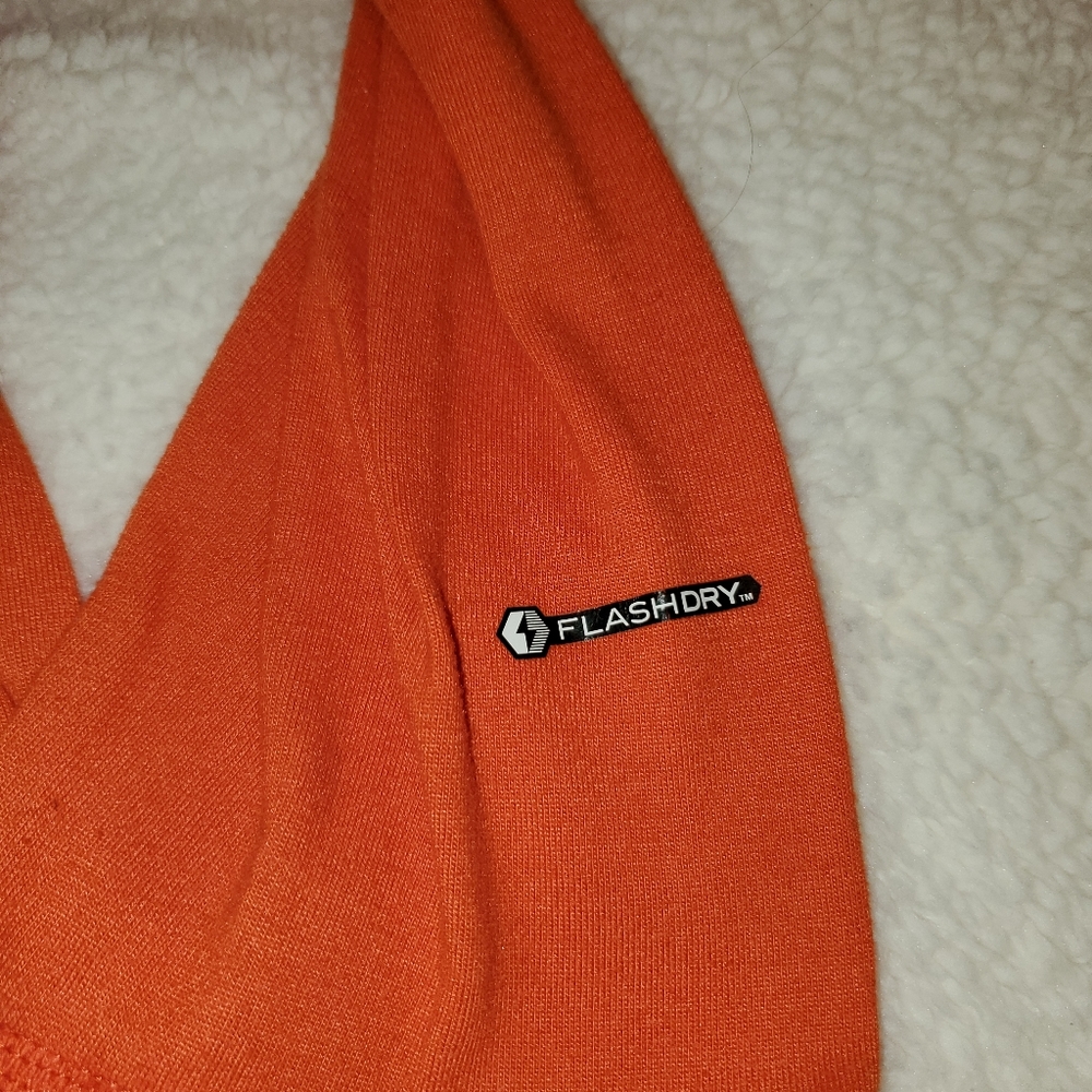 Men's The North Face, Orange FlashDry size large,  long sleeve shirt - Picture 2 of 5